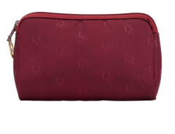 Christian Dior Vintage Cosmetic Pouch, Canvas, Red, MIF, 2*